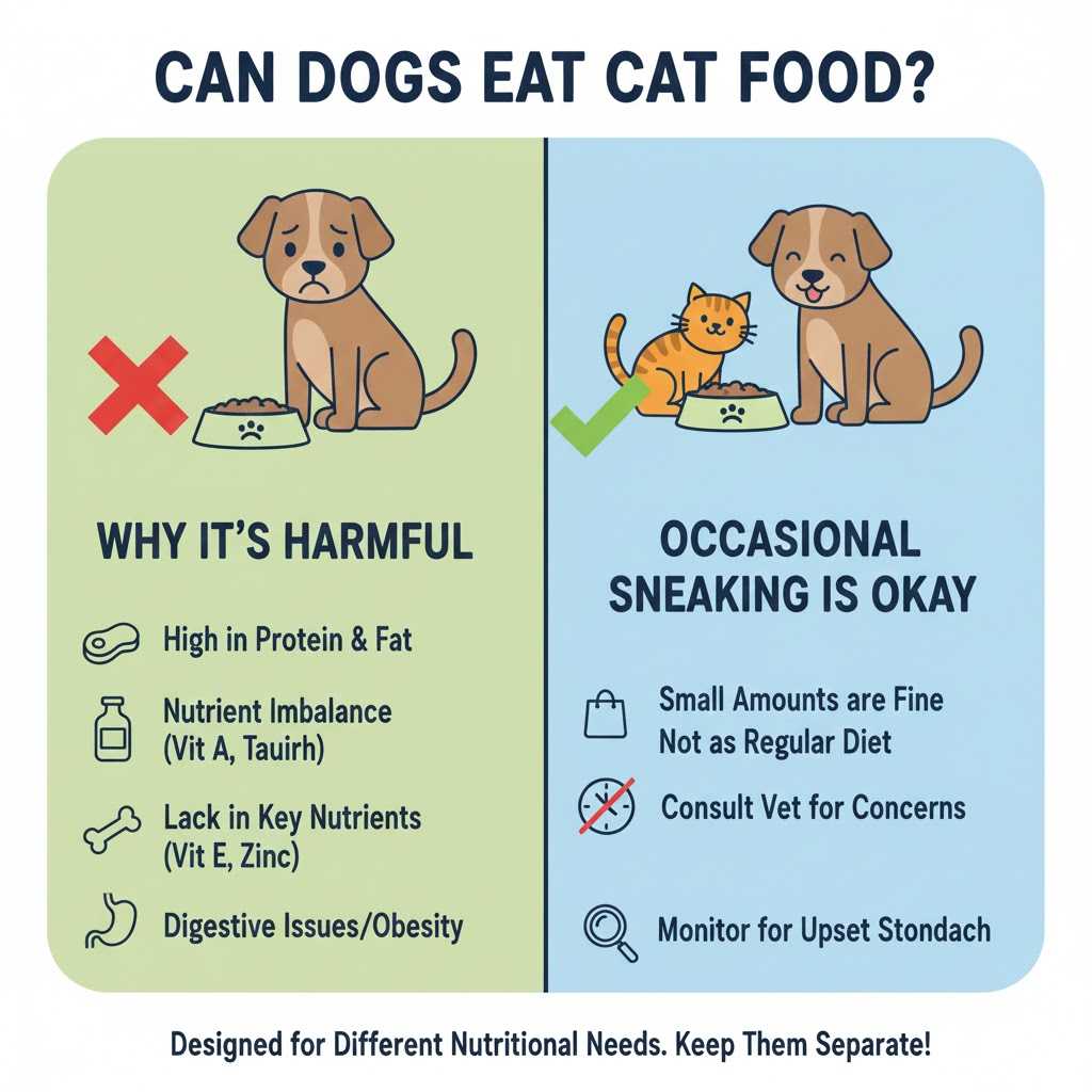 can dogs eat cat food