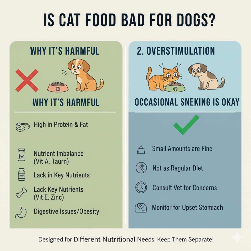 Is Cat Food Bad for Dogs